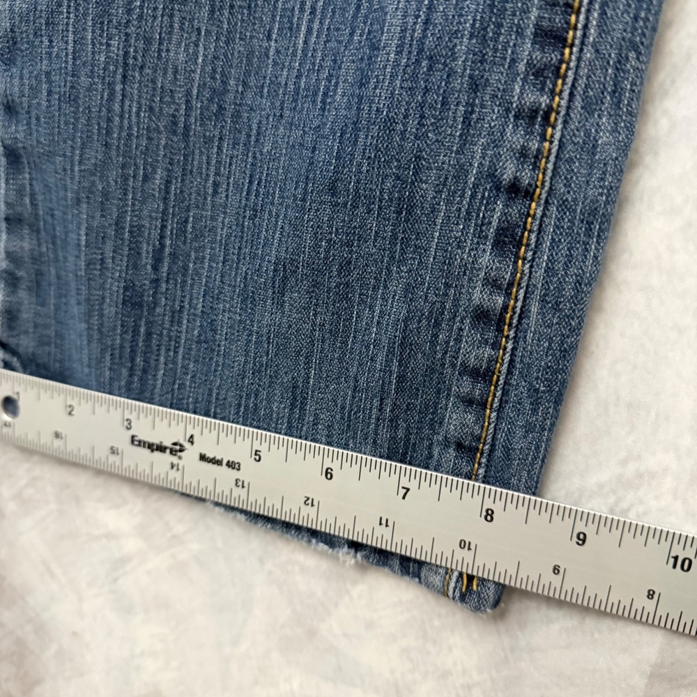 Southpole Jeans Co Womens Blue Distressed Bootcut Denim Y2K Low Rise Size 7/8 - Picture 7 of 8